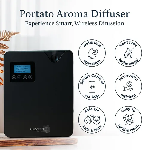 Miniatura 4 de Puro Sentido By: Scentrade, Difusor Portato, Difusor de aromaterapia con tecnología Difusor de aceite esencial silencioso y sin agua, máquina