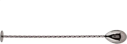 Miniatura 2 de Cuchara agitadora de cóctel, cuchara de acero inoxidable, cuchara de cóctel para bebidas, herramienta de mezcla de café con mango largo (# 9 negro)
