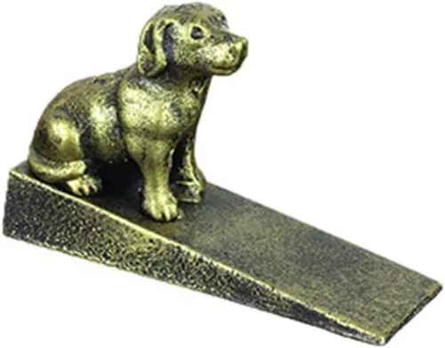 Tope de puerta vintage de hierro fundido para perro, resistente, decorativo, rústico, antideslizante, para puerta, escultura, estatua en casa,