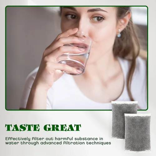 Miniatura 6 de Weewooday 50 filtros de agua de destilador de carbón activado, bolsas de filtro de carbón activado de repuesto de cáscara de coco compatibles