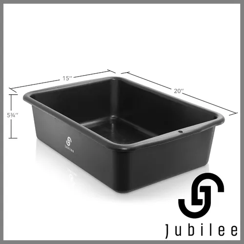 Miniatura 7 de Jubilee Paquete de 4 Contenedores de Almacenamiento de Plástico, Bandeja Utilitaria Comercial - Caja Resistente de Uso Pesado para Lavavajillas