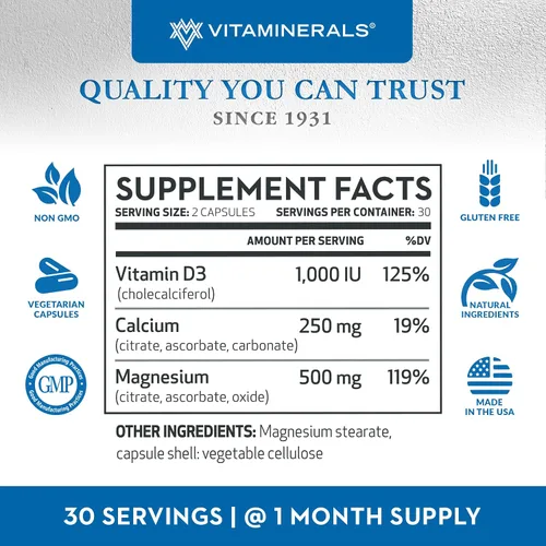 Miniatura 2 de VITAMINERALS 10 Magnese® Bone & Muscle Support 60 cápsulas vegetales