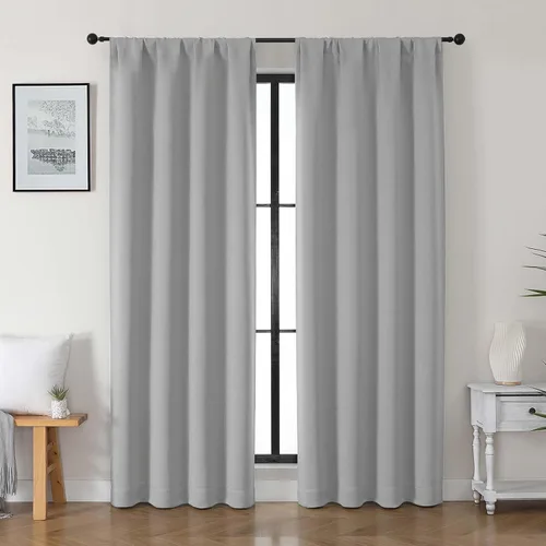 Miniatura 83 de Gwine Cortinas opacas para dormitorio, 54 pulgadas de largo, paneles de cortina de ventana con aislamiento térmico y reducción de ruido, cortinas
