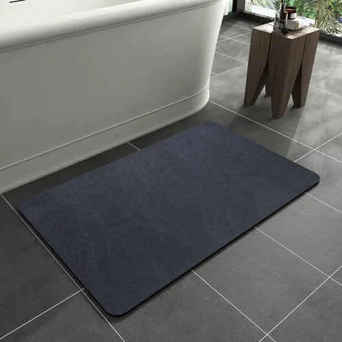 Miniatura 30 de MontVoo -Tapete de baño-Alfombras de baño delgadas antideslizantes para debajo de la puerta- Superficie de gamuza sintética absorbente, de secado
