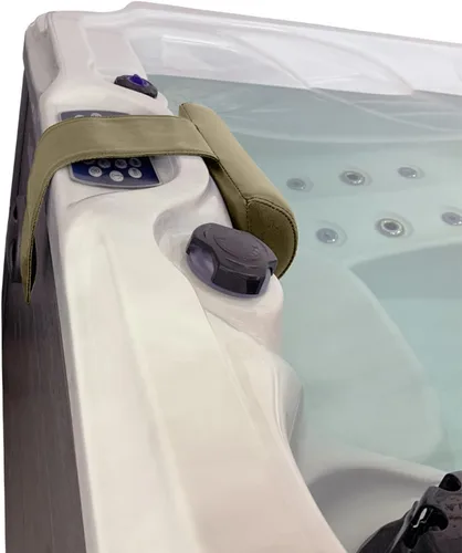 Miniatura 7 de Almohada de spa universal beige Poolzilla, (1 paquete) hecha de espuma suave para bañeras de hidromasaje al aire libre y tumbonas - Reposacabezas
