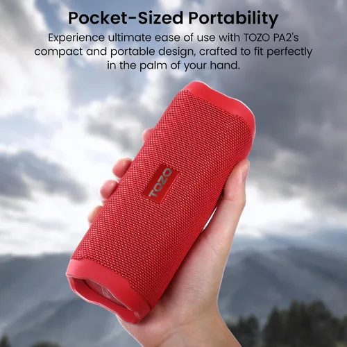 Miniatura 6 de TOZO Altavoz Bluetooth PA2 con controladores duales y diafragmas de graves duales, sonido estéreo fuerte de graves profundos, tiempo de reproducción
