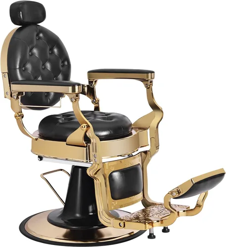 Miniatura 10 de Sillas de peluquería negras para peluquería, silla reclinable hidráulica de alta resistencia para estilista, champú multiusos para belleza, spa