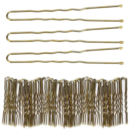 Miniatura 15 de Tbestmax 300 alfileres de moño en forma de U, para sujetar el pelo de ballet, red de pelo para mujer, 2.3 pulgadas, marrón 6CM Marrón - 300 Pcs