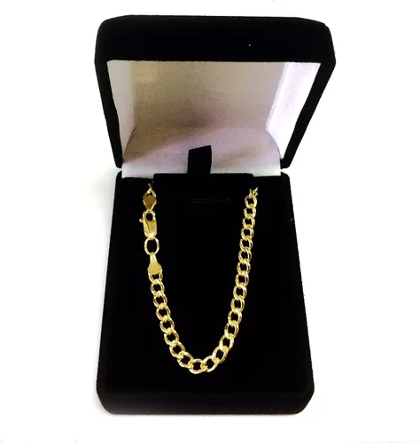 Miniatura 3 de Jewelry Affairs 14K Yellow Gold Filled Solid Curb Chain Necklace, 3.6mm