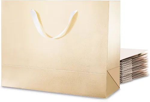 Miniatura 10 de 12 bolsas de regalo grandes de 13 x 5 x 10 pulgadas, bolsas de regalo grandes color negro mate con asas para el día de Acción de Gracias y todas
