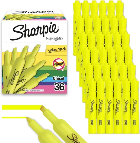 Miniatura 6 de Sharpie - Resaltadores Tank, punta de cincel, 12 colores de moda surtidos, paquete económico, 36 unidades - Para estudiar, tomar notas, suministros