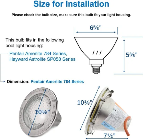 Miniatura 6 de Bombilla LED de piscina para piscina enterrada 120 V 40 W PRO cambio de color luces de piscina para Pentair Hayward Piscina bombilla reemplazo