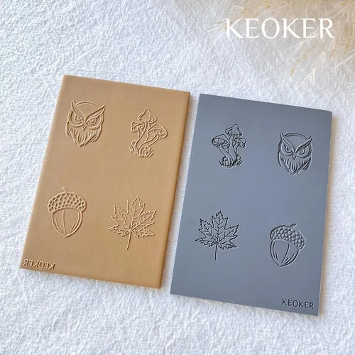 Miniatura 2 de Keoker Hojas de textura de arcilla polimérica, alfombrilla de textura de arcilla para hacer aretes de joyería, herramientas de aretes de arcilla