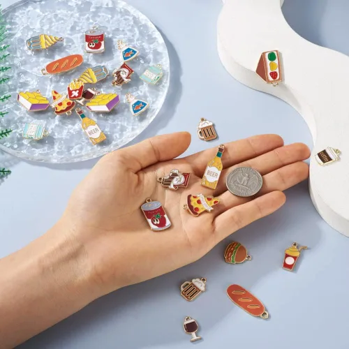 Miniatura 5 de Encantos de esmalte de aleación, Plástico Metal