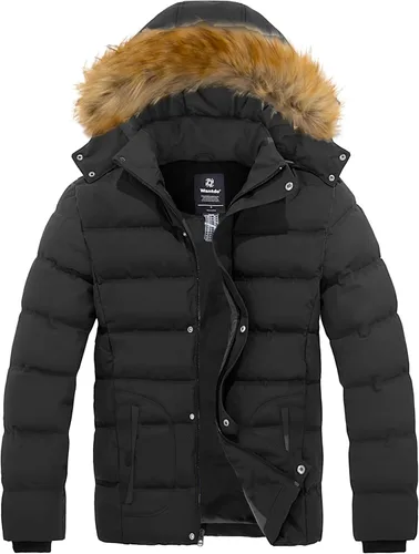 Miniatura 10 de Wantdo - Chaqueta de invierno con capucha y forro interior para hombre