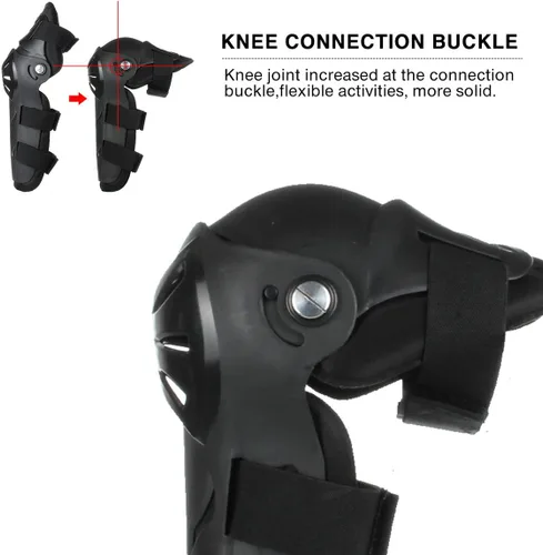 Miniatura 3 de GES Rodilleras para motocicleta – 4 rodilleras para adultos/coderas de motocicleta/almohadillas ajustables para rodilleras, protectores de codo
