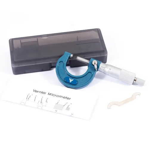 Miniatura 2 de PEC Tools Micrómetro exterior de 0-1", herramienta de medición de precisión de grado industrial, acero endurecido, micrómetro de alta precisión