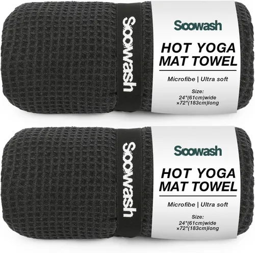 Miniatura 12 de Toalla de yoga caliente, toallas de microfibra antideslizante para yoga caliente, absorbente de microfibra, sudor, cubierta antideslizante, bikram