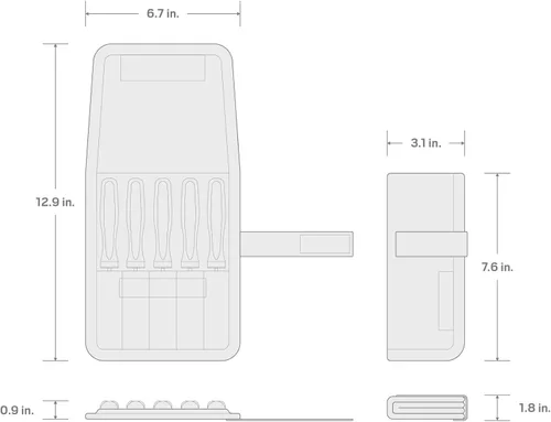 Miniatura 7 de TEKTON Juego de picos y ganchos puntiagudos con funda (5 piezas) PNH90402 Fabricado en EE. UU