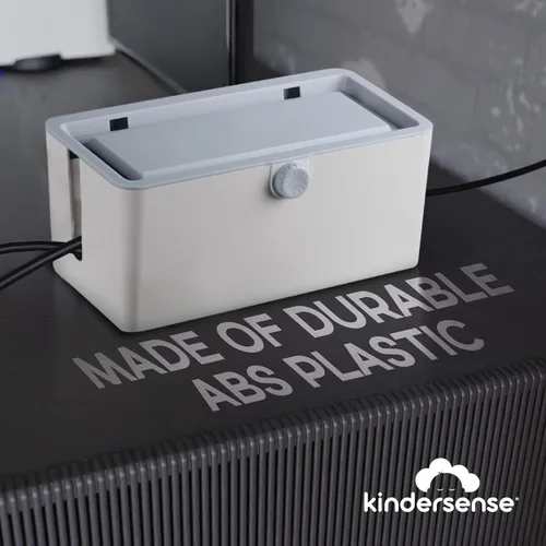Miniatura 6 de KinderSense Caja de organización de cables – Organizador de cables con cerradura a prueba de niños – Ocultador de cables para ocultar cables, tiras