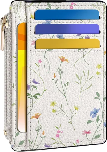 Miniatura 10 de Tipmile Tarjetero compacto para tarjetas de crédito con ventana de identificación para mujer, delgada y minimalista, bolsillo frontal, cartera