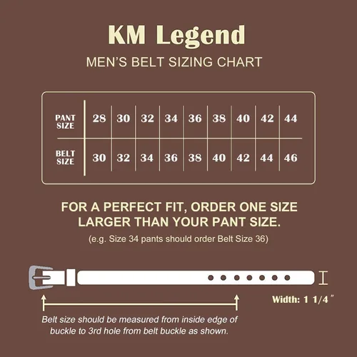 Miniatura 6 de Cinturón de cuero genuino de calidad superior para hombre - Diseño clásico casual y para el trabajo
