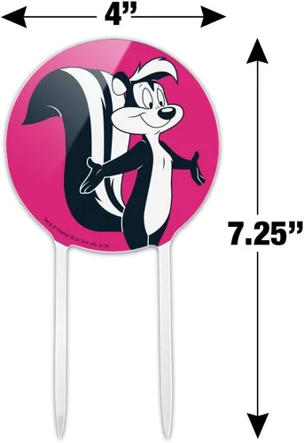 Miniatura 2 de Decoración acrílica para tartas de Looney Tunes, Pepe Le Pew, decoración de fiesta para boda, aniversario, cumpleaños, graduación