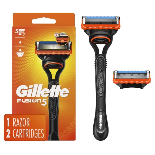 Gillette Fusion5 Maquinilla de afeitar para hombre, mango + 2 repuestos de cuchilla de afeitar