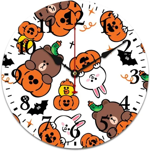 Miniatura 12 de Reloj de pared de madera con fruta de verano con sandía dulce, reloj de escritorio de regalo para niños y niñas, cuarzo de calidad, sin tictac