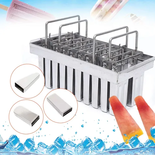 Miniatura 8 de 20 moldes de acero inoxidable para helados, molde comercial para hacer estallidos, molde de helado