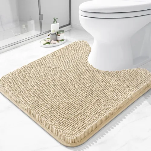 Miniatura 78 de Arotive Alfombras de baño de felpilla extrasuaves y absorbentes, de 24 x 16 pulgadas, lavables a máquina, parte trasera de goma antideslizante