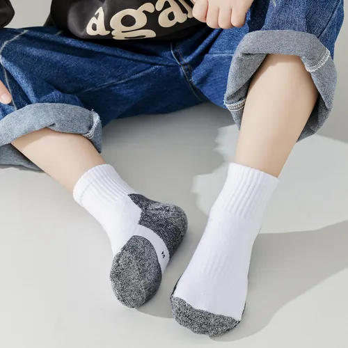 Miniatura 26 de EPEIUS Calcetines acolchados de algodón grueso para niños y niñas, calcetines atléticos deportivos para correr, paquete de 6 unidades, 4-14 años