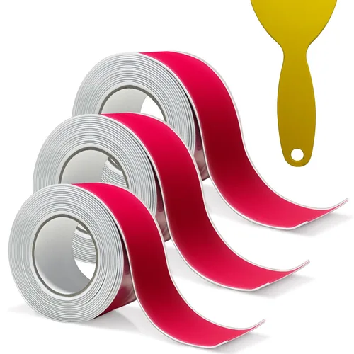 Miniatura 7 de Cinta de calafateo blanca impermeable, autoadhesiva para inodoro, bañera, cocina, esquinas, superficies de baño, fácil aplicación, 1-1/2 pulgadas x