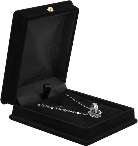 Joyero organizador para mujeres y niñas caja colgante de Catena regalo de Collana Velluto Esposizione Confezioni joyero de viaje caja de pecho 31235