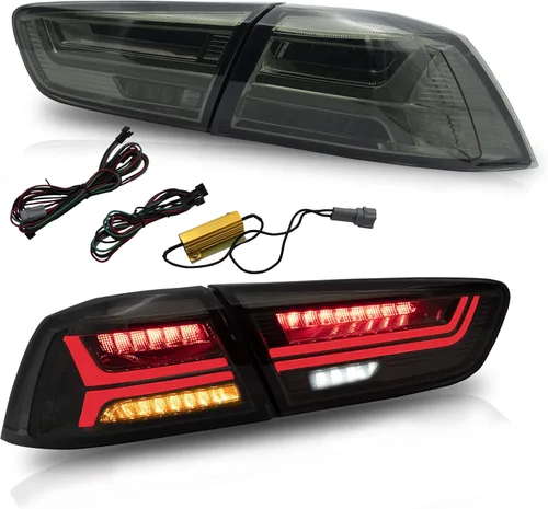 Miniatura 19 de VLAND Conjunto de faros delanteros aptos para Mitsubishi Lancer& EVO X 2008-2020 W/DRL, luz delantera LED con señal de giro secuencial, faro
