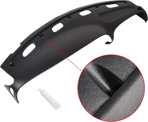 Miniatura 2 de ECOTRIC Cubierta de Tablero Compatible con Dodge Ram 1500 1998-2001/Dodge Ram 2500 3500 1998-2002, Cubierta Negra para Tablero