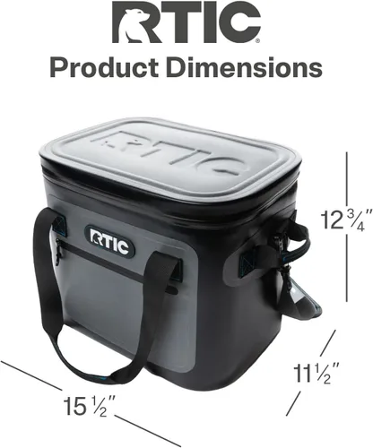 Miniatura 5 de RTIC Enfriador Suave Ultra Resistente para 30 Latas, Bolsa Aislada Portátil Hielera Caja de Hielo para Almuerzo, Playa, Bebida, Bebidas, Viajes