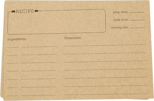 Miniatura 9 de LotFancy Tarjetas de recetas, 4 x 6 pulgadas, 60 unidades, doble cara, cartulina de receta en blanco, tarjetas de índice de recetas vintage