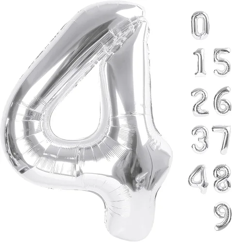Miniatura 55 de Globos de números de 5 globos de 40 pulgadas, decoraciones de cumpleaños azules para niños y niñas, globos de números azul marino grandes