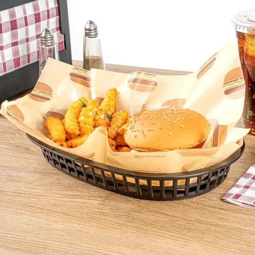 Miniatura 3 de Restaurantware Cestas de comida rápida de 10.5 x 7.3 x 1.5 pulgadas, 10 cestas ovaladas para delicatessen, aptas para microondas, lavavajillas