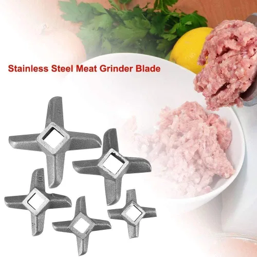 Miniatura 6 de Fdit Cortador profesional de acero inoxidable en forma de cruz para cocina y carne, picadora de cuchilla, cortador de cuchillo de repuesto