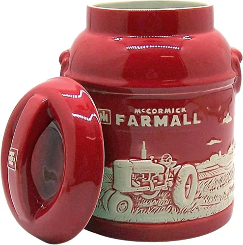 Miniatura 3 de M Cornell Importers, Inc. IH Farmall - Tarro de galletas de gres con relieve elevado