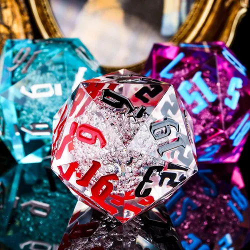 Miniatura 4 de 55mm 20 Caras DND Dados, Dados D20 D&D Poliédricos Grandes con Caja de Regalo para Dungeons and Dragons, Juegos de Mesa RPG