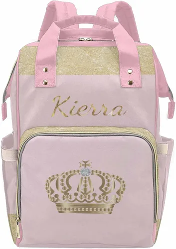 Miniatura 8 de Mochila personalizada para pañales con nombre, mochila grande multifuncional personalizada para pañales de gran capacidad, bolsa de mamá para nueva