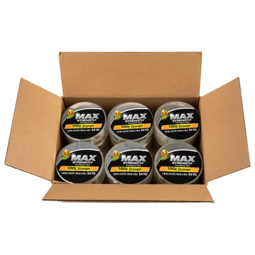 Miniatura 7 de Duck Max Strength Recambio de Cinta de Embalaje Transparente - Cinta de Embalaje de Máxima Resistencia para Uso Pesado para Cajas de Envío y Mudanza