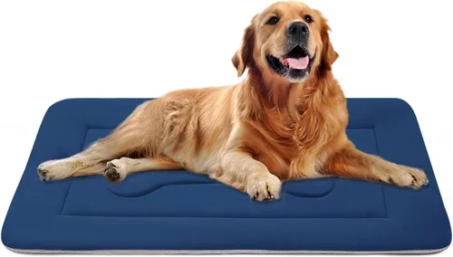 Miniatura 18 de Cama grande y acolchada de 36.0, 42.0 y 47.0 pulgadas para perro, lavable, con base antideslizante, cama para mascotas, camas para gatos, caseta