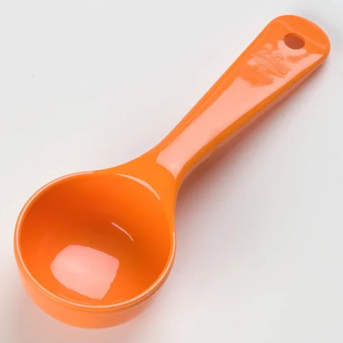 Miniatura 2 de Paquetes de cucharas de control de porciones con codificación cromática de mango corto Carlisle, 2.5 onza, Anaranjado, 1
