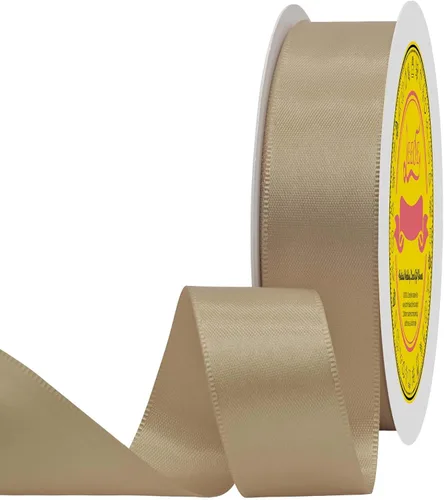 Miniatura 154 de Cinta de satén blanca antigua de doble cara de 1-1/2 pulgadas x 50 yardas, cinta de poliéster para envolver regalos, día de San Valentín, bodas