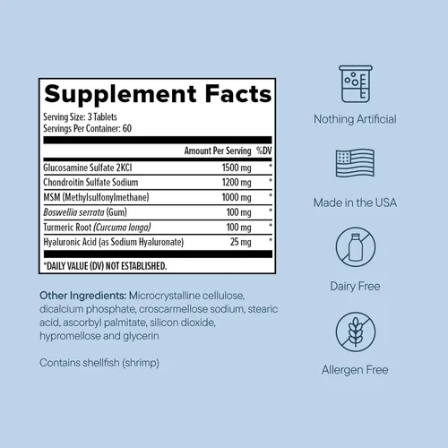 Miniatura 5 de Zenwise Health Suplemento de apoyo articular con glucosamina, condroitina, MSM, curcumina y sulfato, salud articular para mujeres y hombres, apoyo