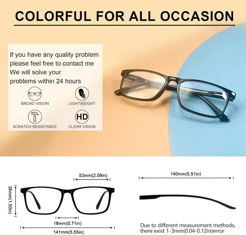 Miniatura 5 de OCCI CHIARI Gafas de lectura para hombres y mujeres, calidad para lectores 1.0 1.25 1.5 1.75 2.0 2.25 2.5 2.75 3.0 3.5 4.0 5.0 6.0